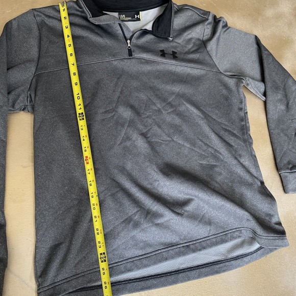 Under Armour Loose Coldgear Dark Gray Mens 1/4 Zip Pull Over Sweater Siz… - Picture 7 of 9